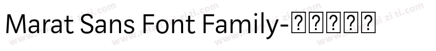 Marat Sans Font Family字体转换